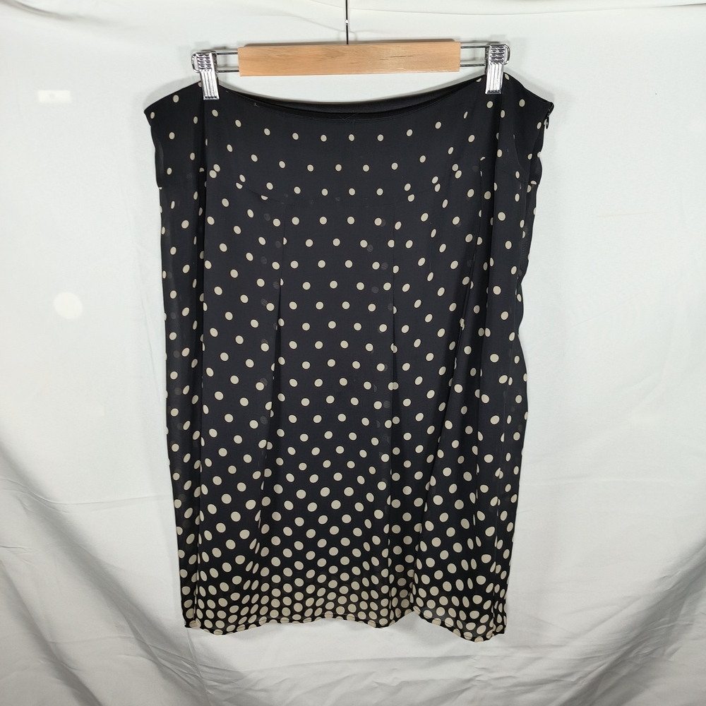 Black Polka Dot Skirt Women's Size 18